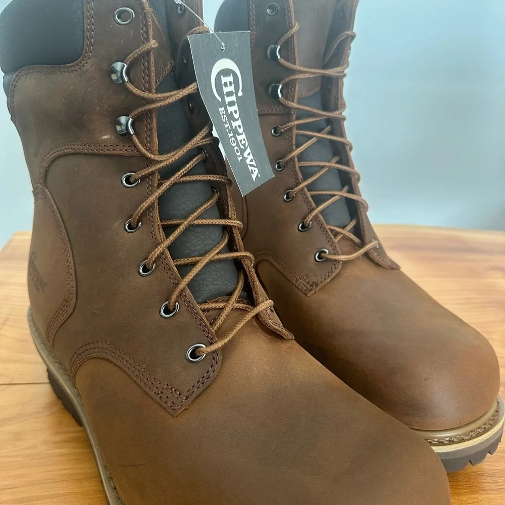 Chippewa Hador Tough Bark | Size 9.5 | 8” Oblique Steel Logger | NWT - Picture 3 of 7